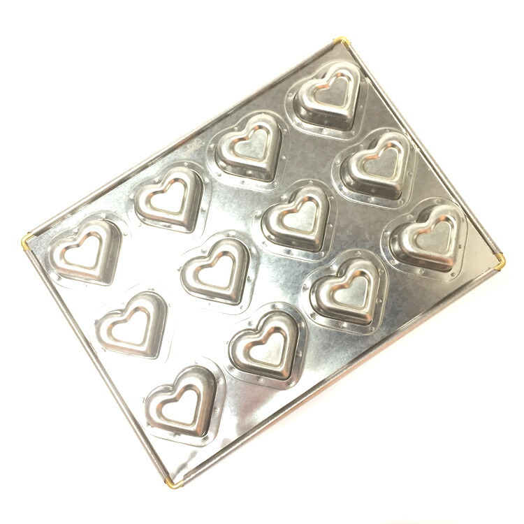 楽天市場】シリコン 加工 ダブル ハート 型 天板 12個付 松永製作所