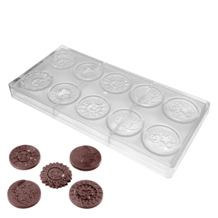 楽天市場】チョコレートワールド チョコ型 月 アソート 10個付き [1415