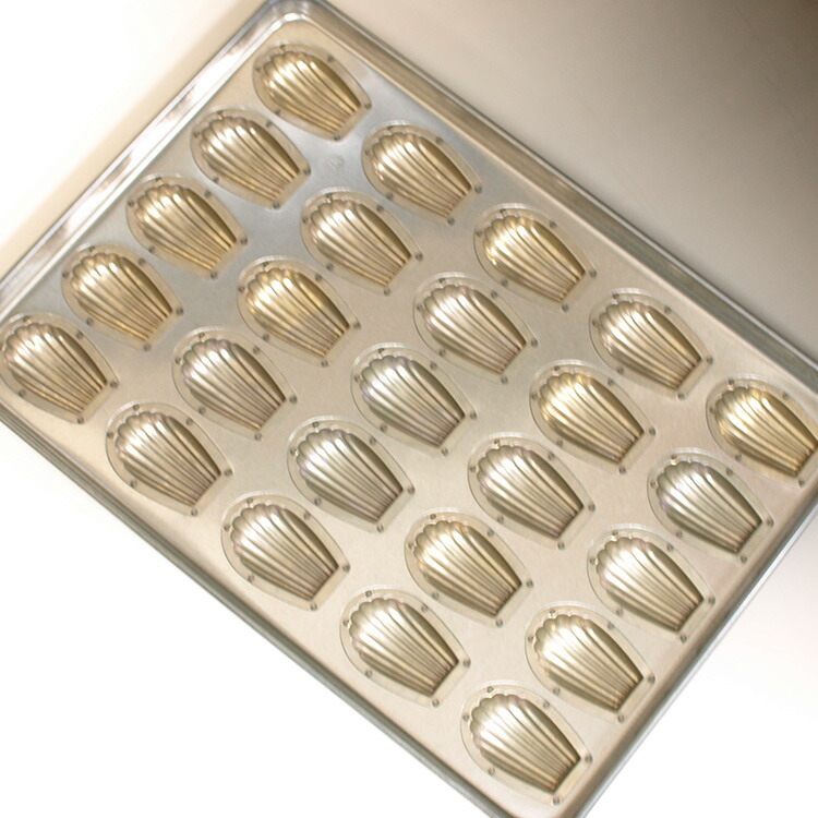 楽天市場】千代田金属 シリコン 加工 貝 シェル マドレーヌ型 天板 25