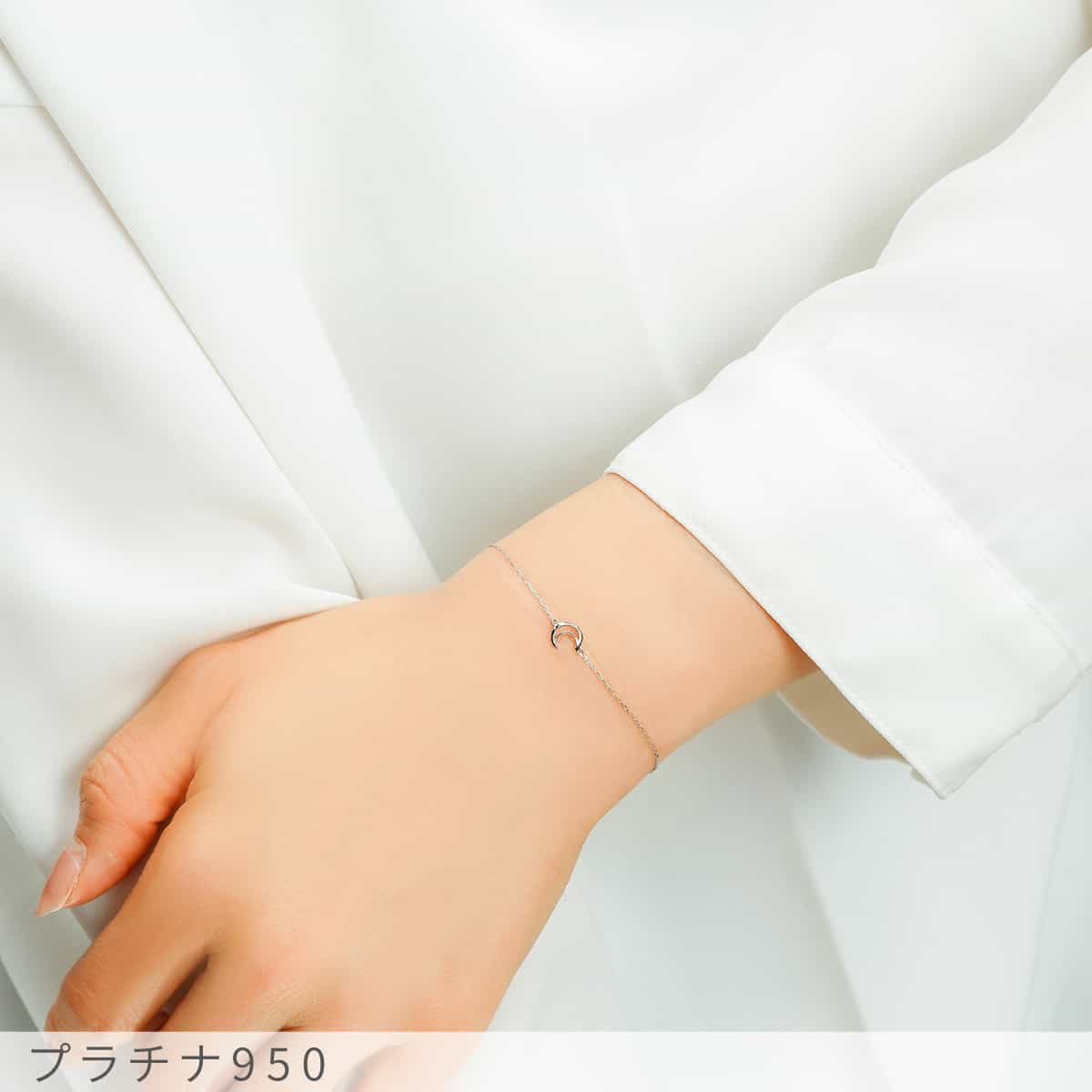 楽天市場】【即納可】 地金 ブレスレット 月 つき ムーン モチーフ 18