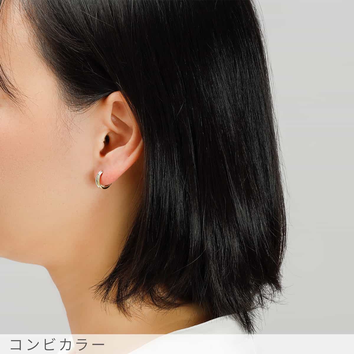 楽天市場】【即納可】 地金 ピアス トリニティ 18金 イエローゴールド