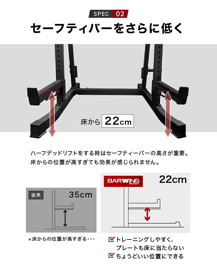 楽天市場】□2/23迄 SALE価格□ ハーフラック パワーラック バーベル