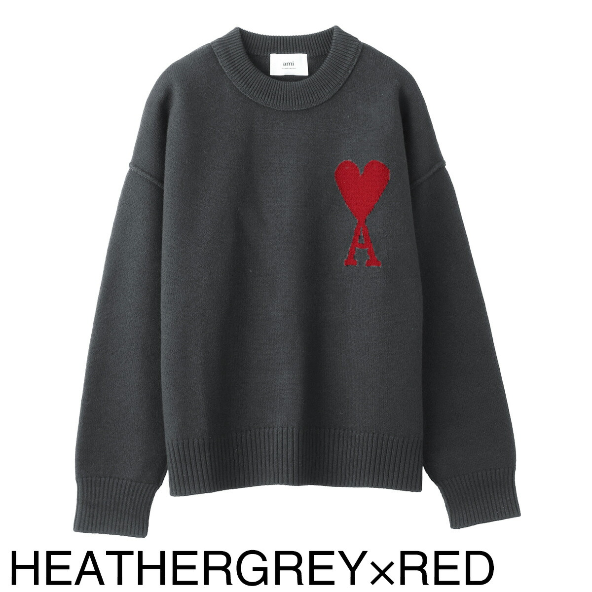 楽天市場】アミ AMI クルーネックニット メンズ レディース bfuks006