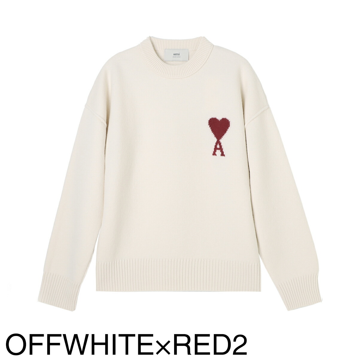 楽天市場】アミ AMI クルーネックニット メンズ レディース bfuks006