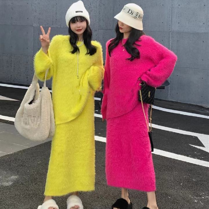 楽天市場】日本未発売【セットアップ】モヘアニット＋ニットスカート