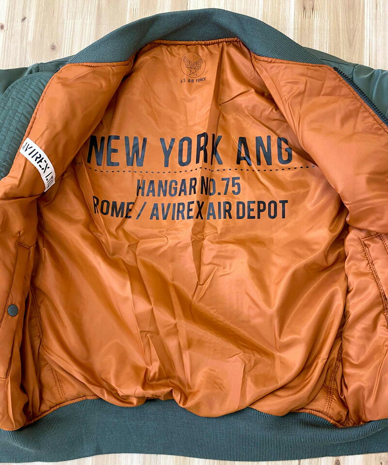 楽天市場】送料無料 AVIREX アヴィレックス MA1 -REFLECT STENCIL