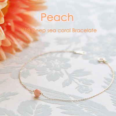 楽天市場】ブレスレット レディース 深海 サンゴ さんご 珊瑚 K18 18K