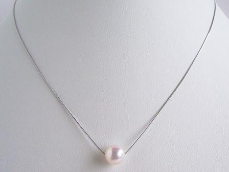 楽天市場】K18/K18WGアコヤ真珠ペンダント【8mm】【送料無料】【花珠級