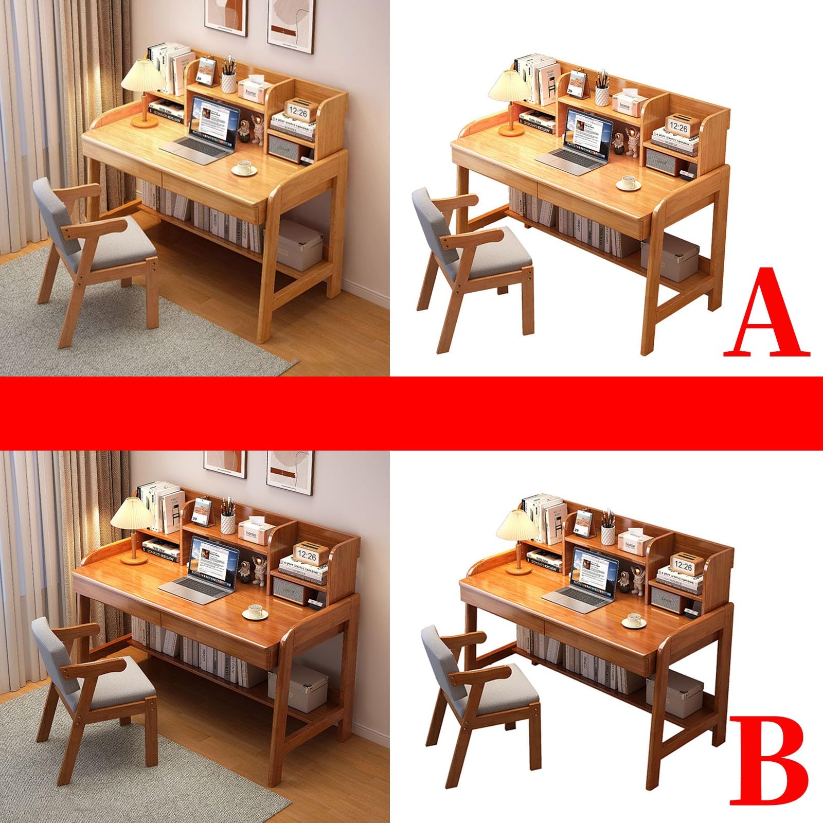 楽天市場】木製 勉強机 家庭用 学習机 スーツ 作業台 高さ調節可能