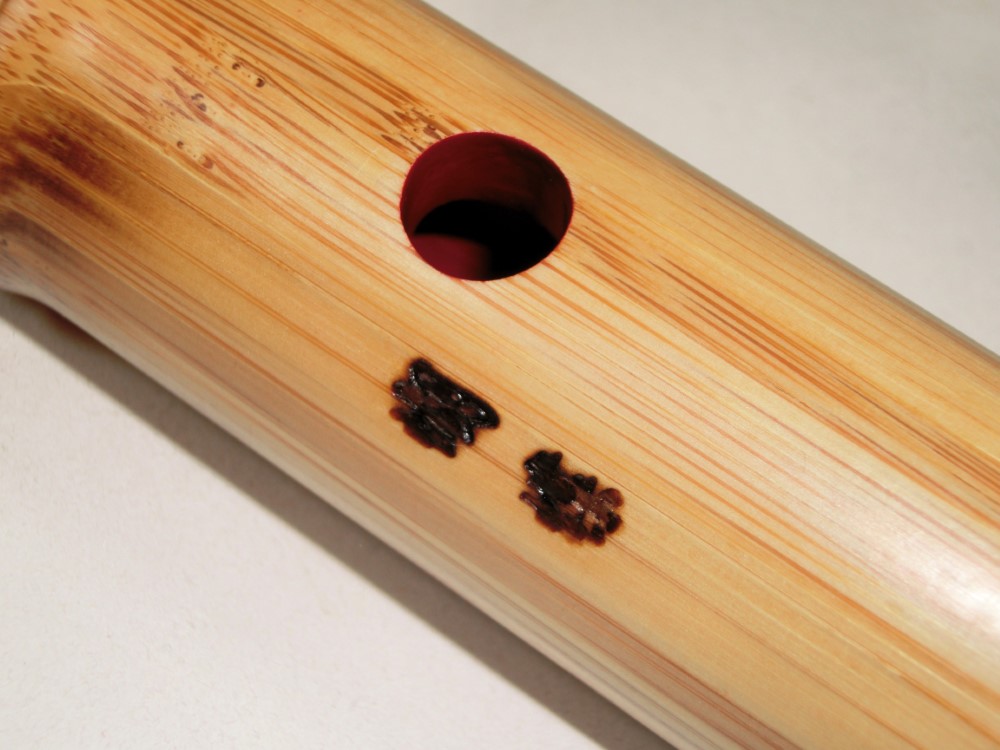 楽天市場】【訳あり】【尺八】蝴蝶宝尺八（合竹）0153 曲管 節あり 1尺