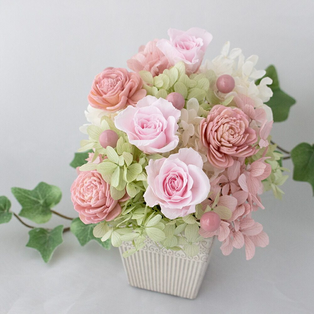 楽天市場】母の日 プリザーブドフラワー 【ケース入り】 ピンク ミニ