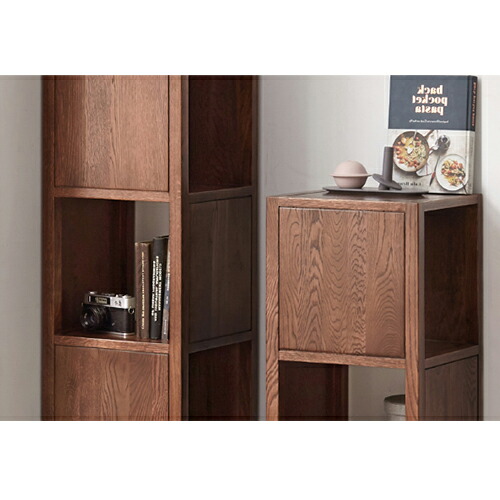 楽天市場】オープンラック 幅35cm スリム 無垢材 オーク材 ラック 木製