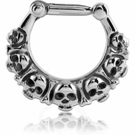 楽天市場】スカルセプタムクリッカー 14ゲージ 14G ドクロ ガイコツ