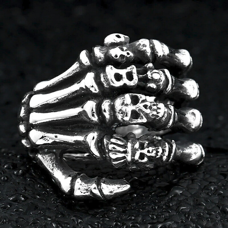 楽天市場】スカルハンドステンレスリング（RMT035）サイズ/18号/20号