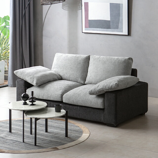 楽天市場】ソファ ソファー 2人掛け 2.5人掛け 2P フェザー 羽毛 布地