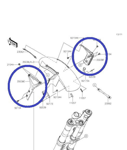 楽天市場】在庫有り 当日発送 Kawasaki カワサキ純正 左右セット