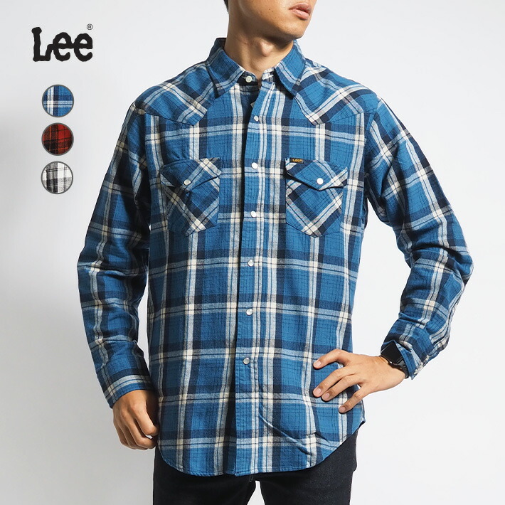 楽天市場】【セール20%OFF】LEE リー ウエスタンシャツ ネルシャツ