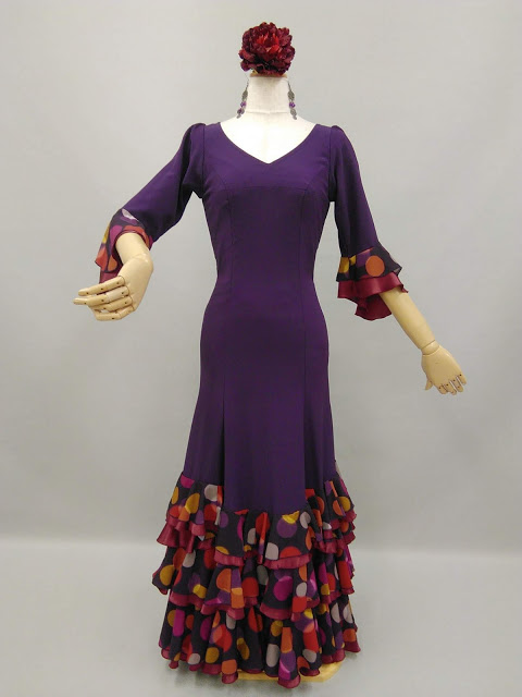 楽天市場】【レンタル】ぼかし水玉シージョ付き ワンピース 紫