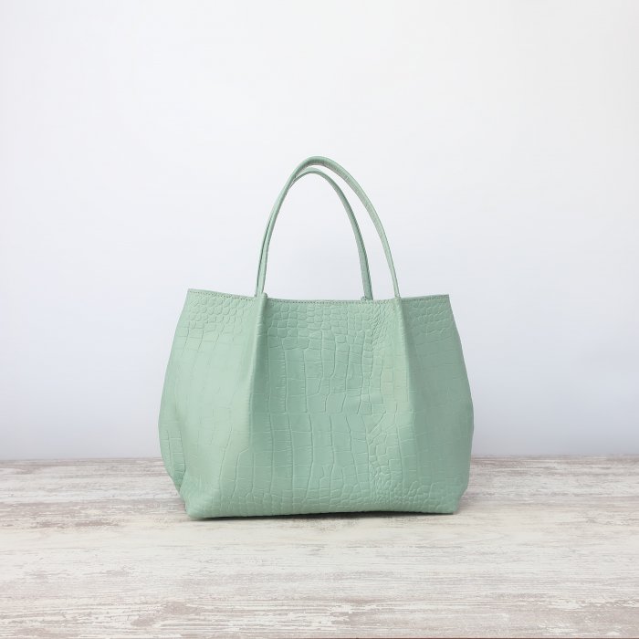 楽天市場】ふんわりタックトート(S)☆彡ミントグリーン・受注製作