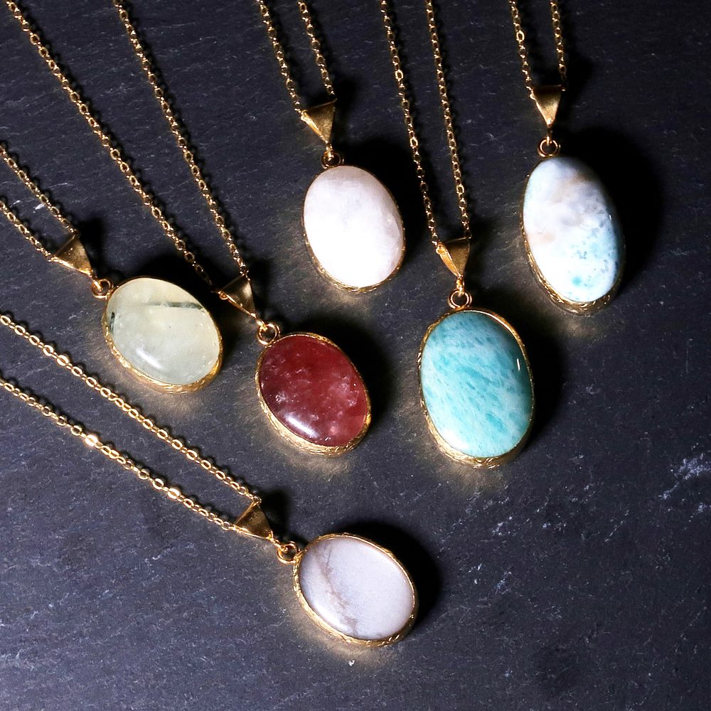 楽天市場】【唯一無二。圧倒的な存在感】天然石 ネックレス レディース