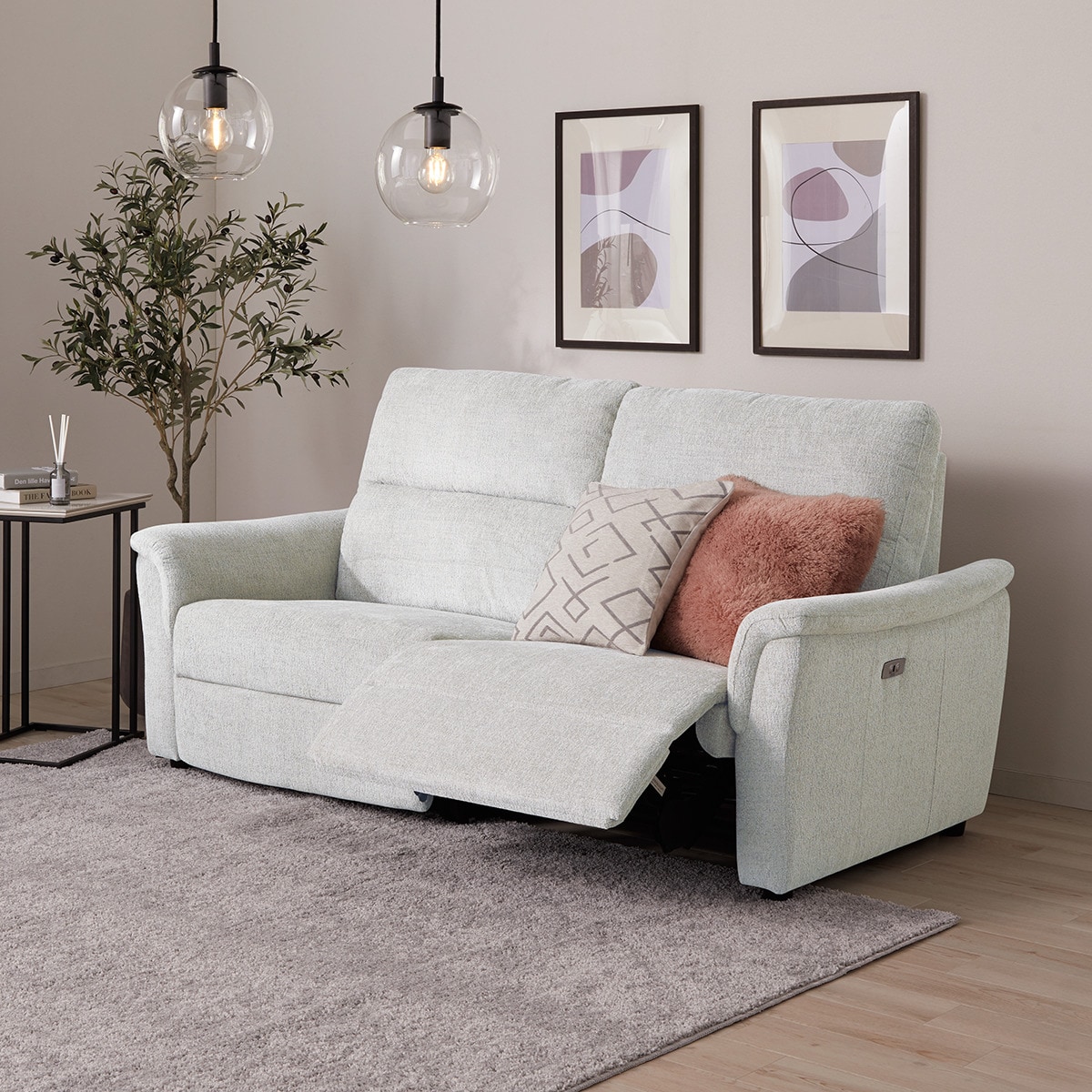 楽天市場】電動布張りリクライニングソファ(KK6133)【配送員設置商品