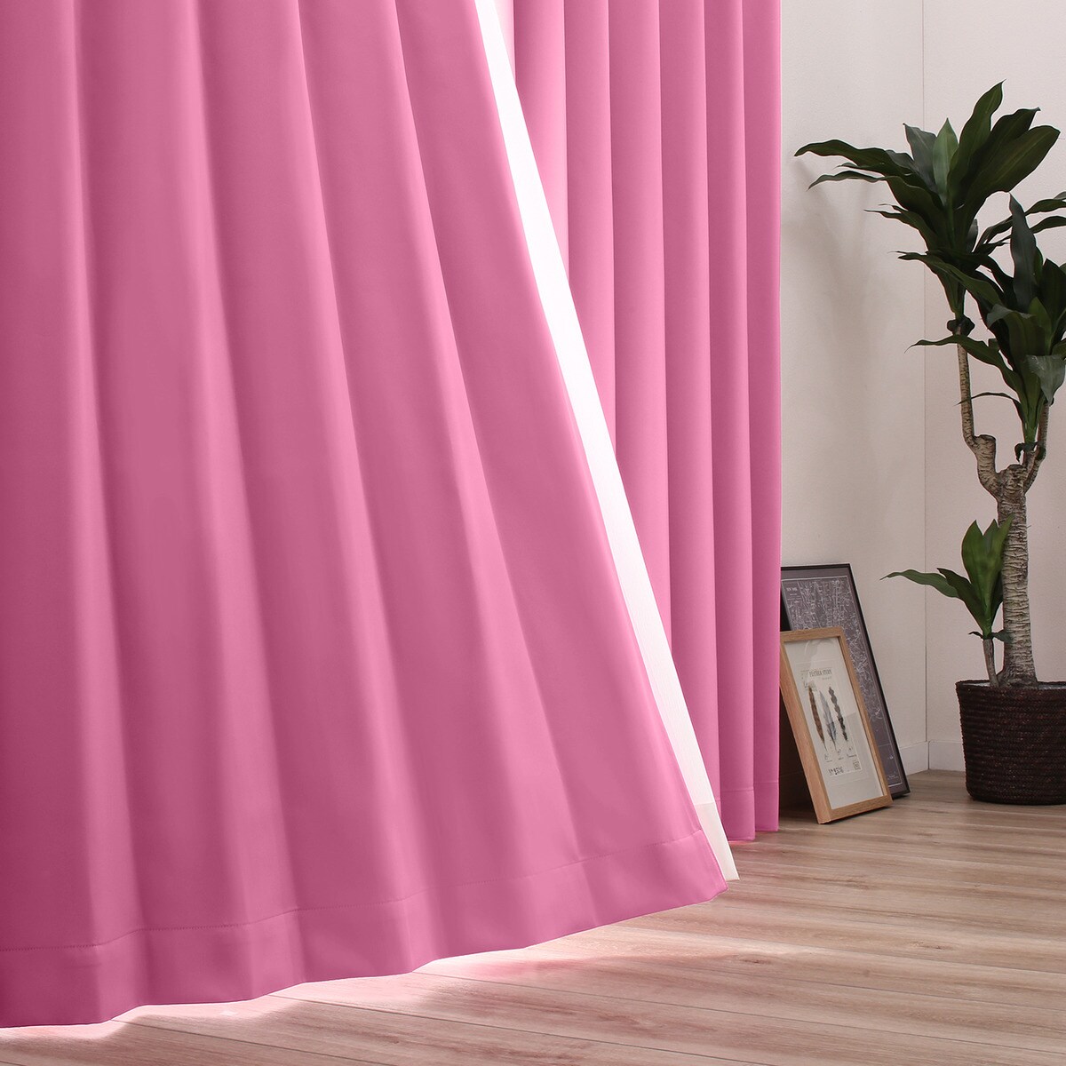 楽天市場】遮光1級・遮熱・防炎・156サイズ・44色カーテン ピンク（KPI