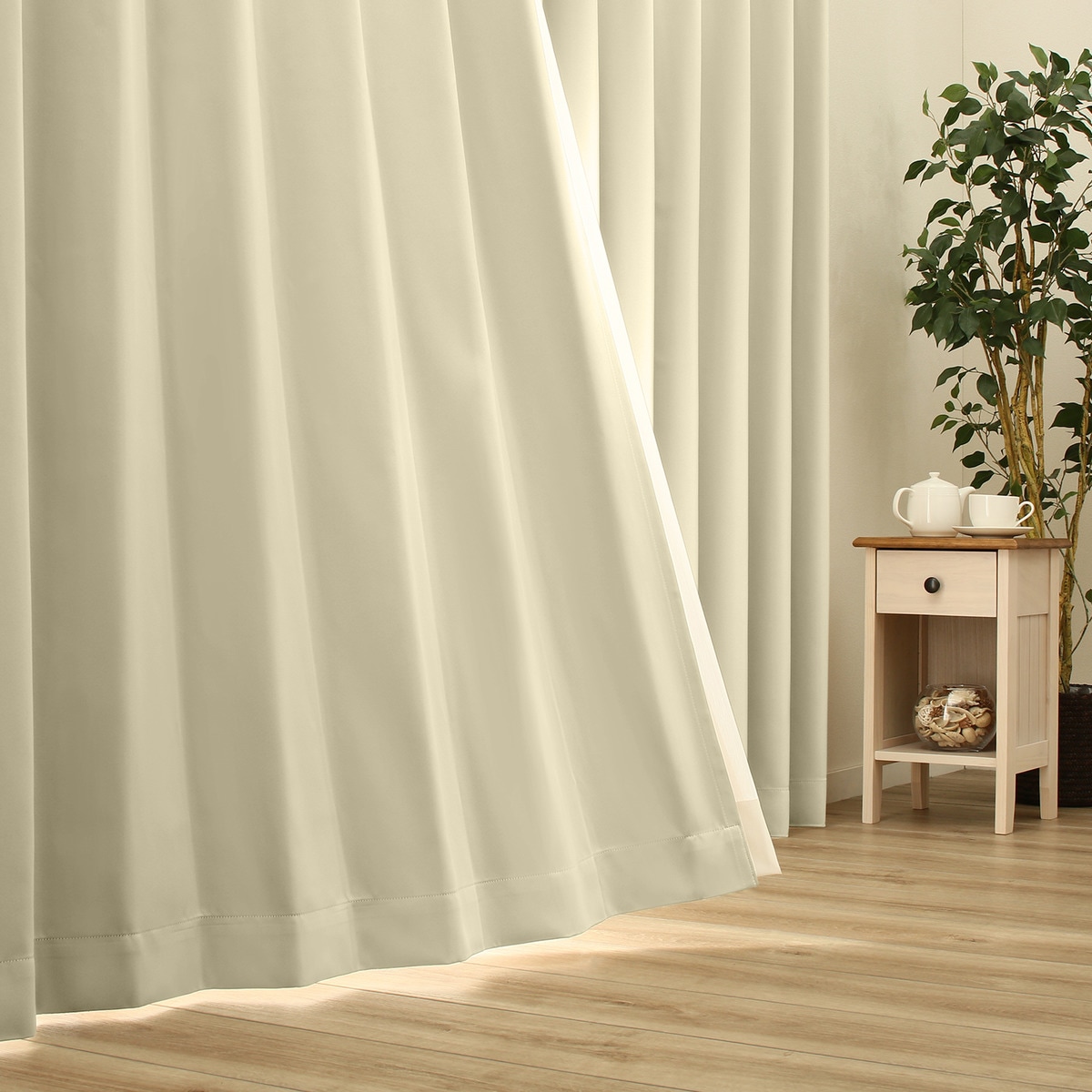 楽天市場】遮光1級・遮熱・防炎・156サイズ・44色カーテン アイボリー
