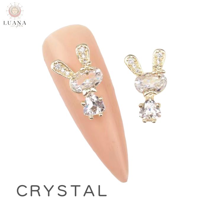 楽天市場】ポイント5倍ネイルパーツ うさぎ 2P ラビット キラキラ