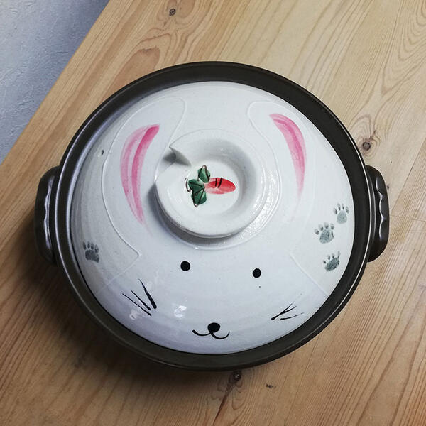 楽天市場】【取寄品】 萬古焼 手描きうさぎ 土鍋 ＜8号サイズ＞8号鍋