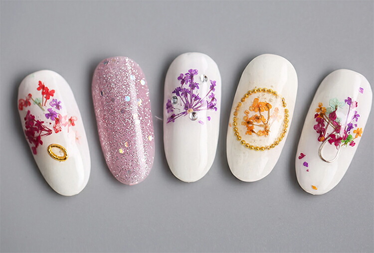 楽天市場】フラワー 押し花 ドライフラワー ネイル 花 12色自由選べる