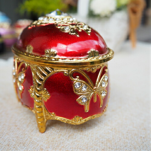 楽天市場】【スワロフスキーアンチモニー（だ円）】 オルゴール 宝石箱