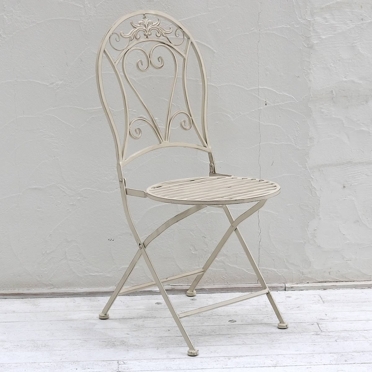 楽天市場】ホワイトアイアンチェア 2脚セット ガーデンチェア