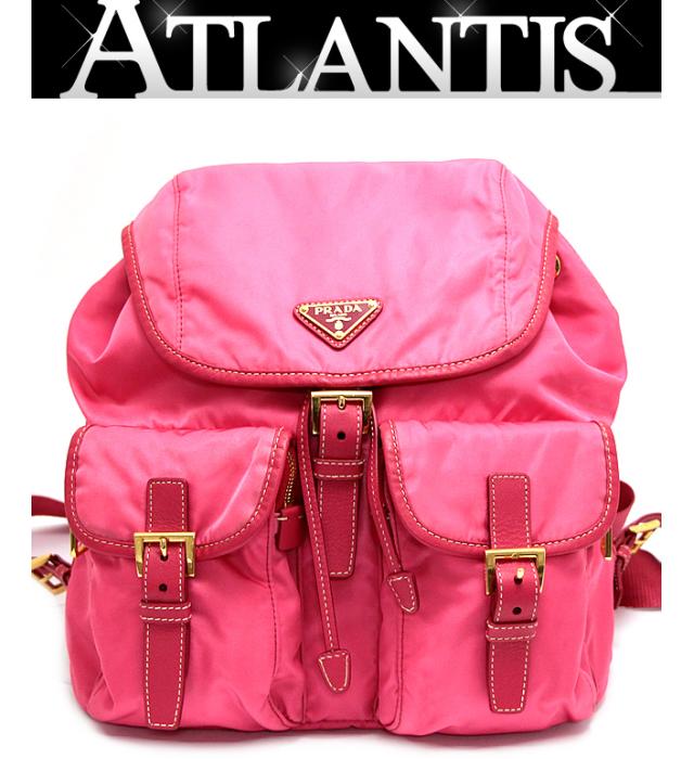 楽天市場】プラダ PRADA 三角ロゴ リュックサック バックパック ピンク