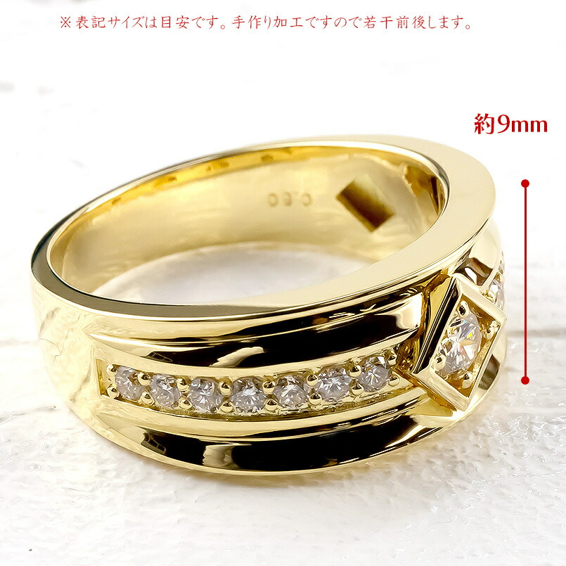 楽天市場】18金 リング メンズ 指輪 ダイヤモンド ゴールド K18