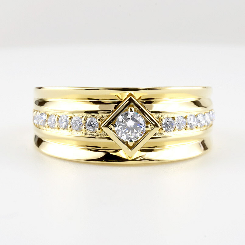 楽天市場】18金 リング メンズ 指輪 ダイヤモンド ゴールド K18