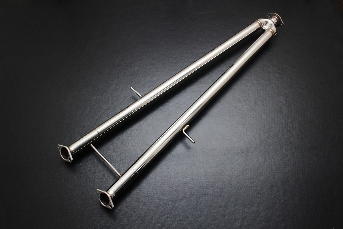 スリーキャッツ製 フロントパイプマフラー スリーキャッツ JZS175 17クラウン 3.0L 底上げ フロントパイプ