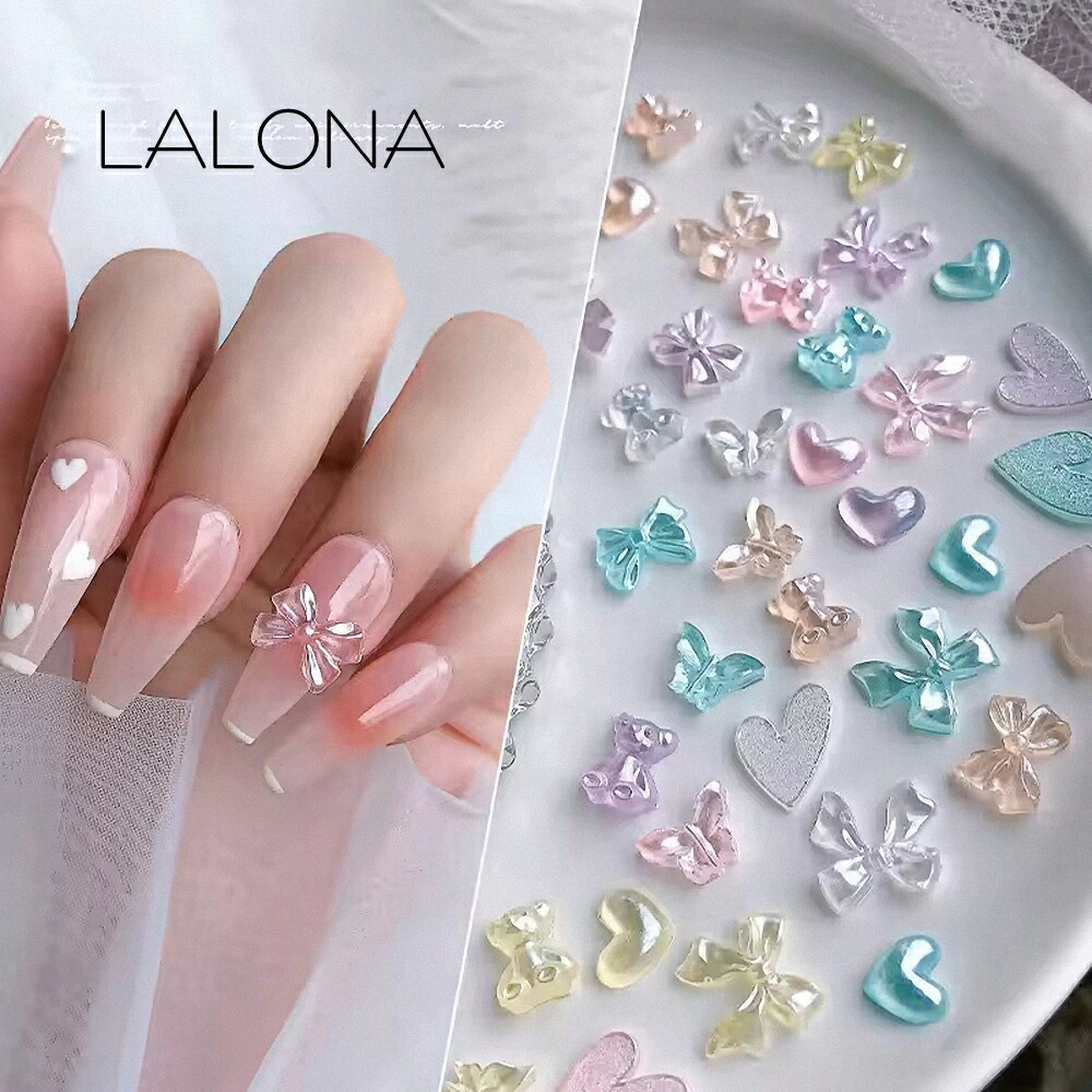 楽天市場】ラローナ［ LALONA ］パールカラーパーツ( 熊 ハート 蝶