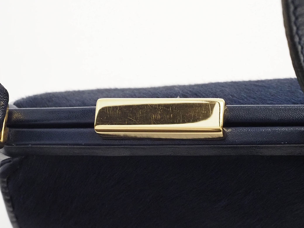 楽天市場】グッチ GUCCI ミニ ショルダーバッグ ハラコ ネイビー