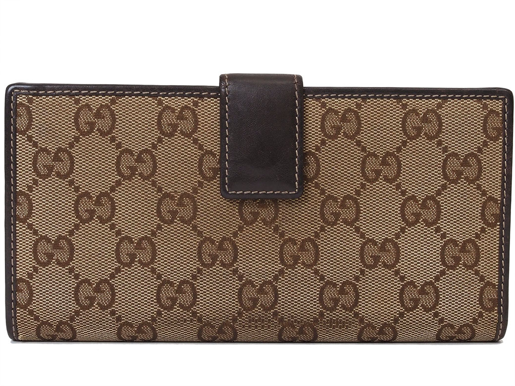 楽天市場】グッチ GUCCI 財布 二つ折り 長財布 グッチ ブラウン GG