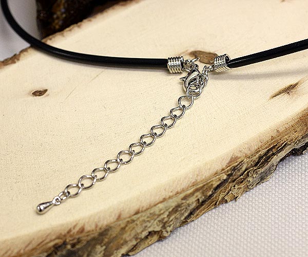 楽天市場】シルバー スカル × ブラック レザー ネックレス 【 送料無料