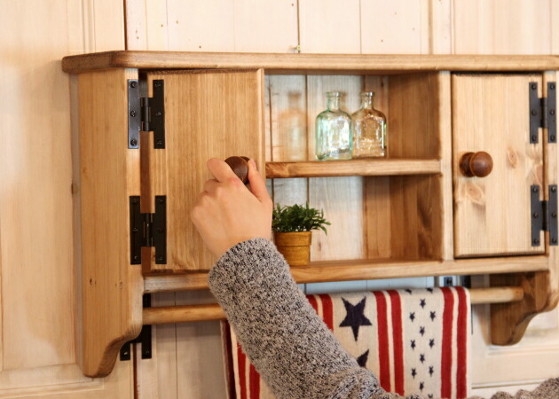 楽天市場】壁掛け カントリー ウォッシュシェルフ シェルフ 北欧 無垢