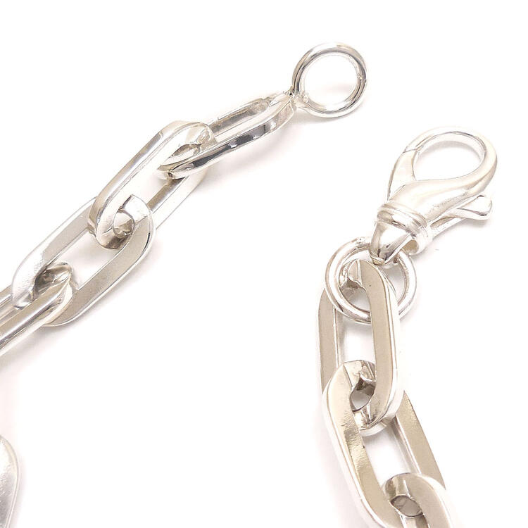 楽天市場】ブレスレット シルバー925 ロング平チェーン 20.5cm