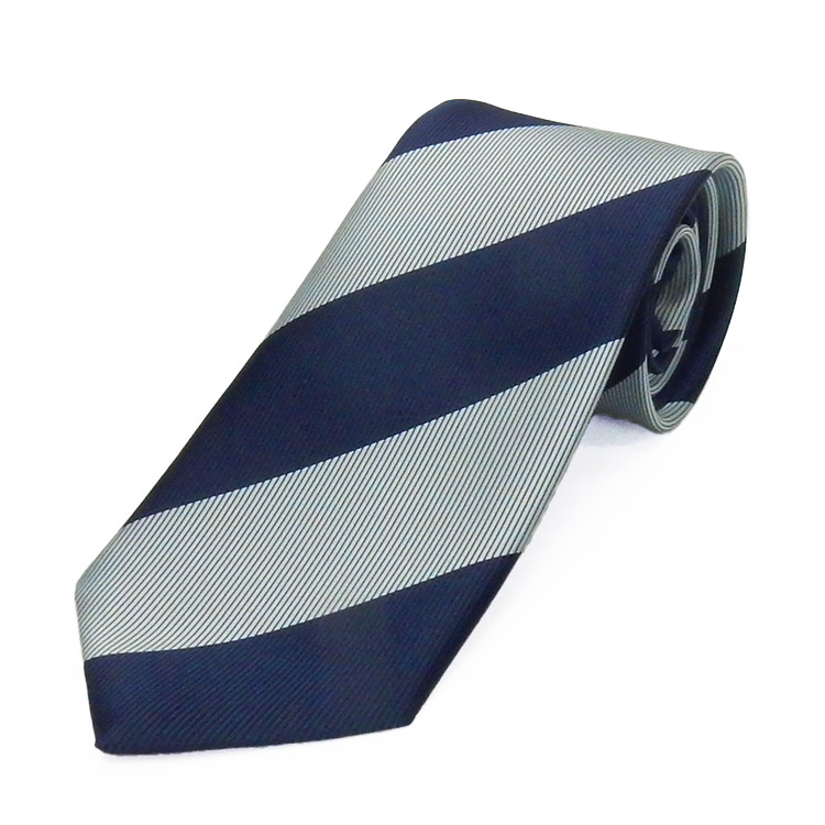 楽天市場】スポーツ応援タイ ラグビーネクタイ 紺×銀鼠 ストライプ