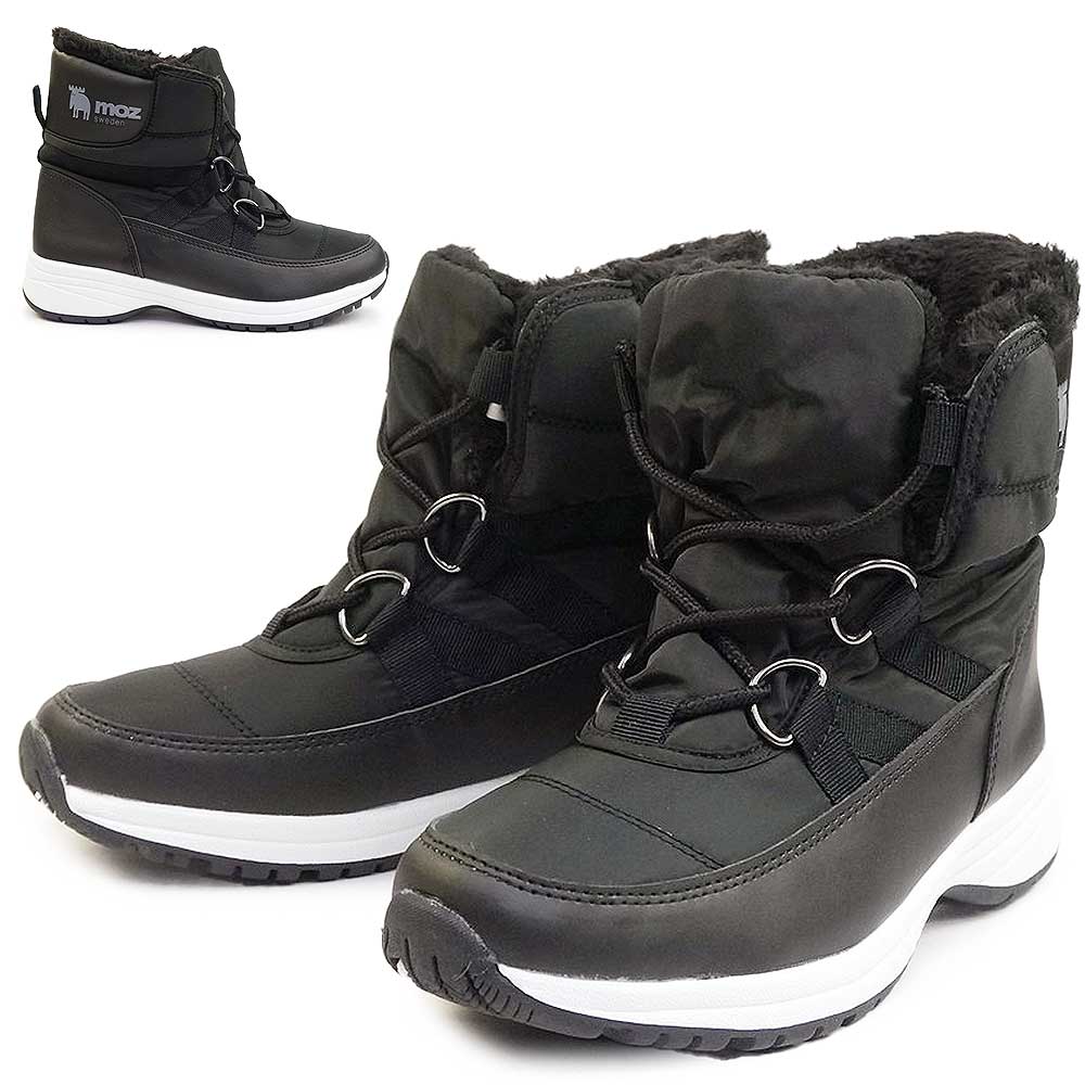楽天市場】モズ スノーブーツ レディース MZ9800 防水 ショートブーツ