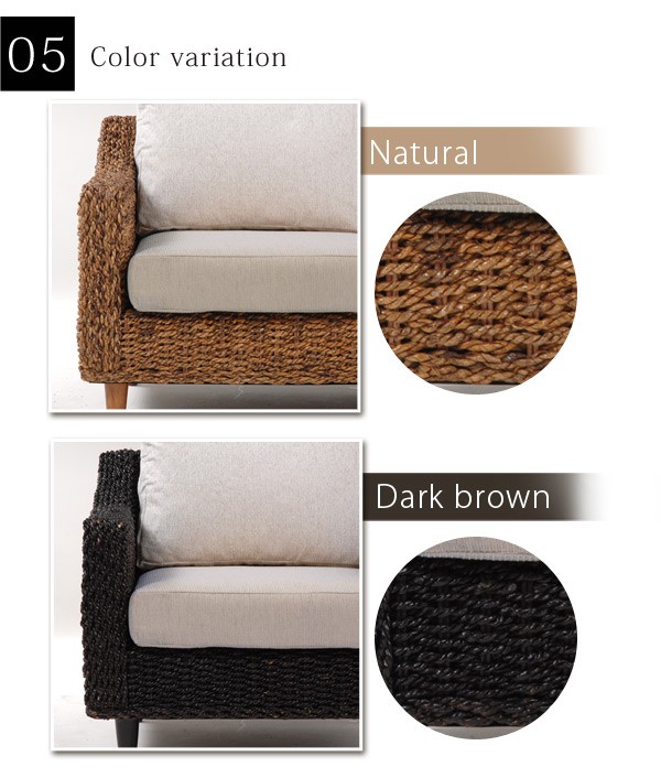 楽天市場】アバカソファー(3人掛け)(フレーム：ナチュラル/ダーク