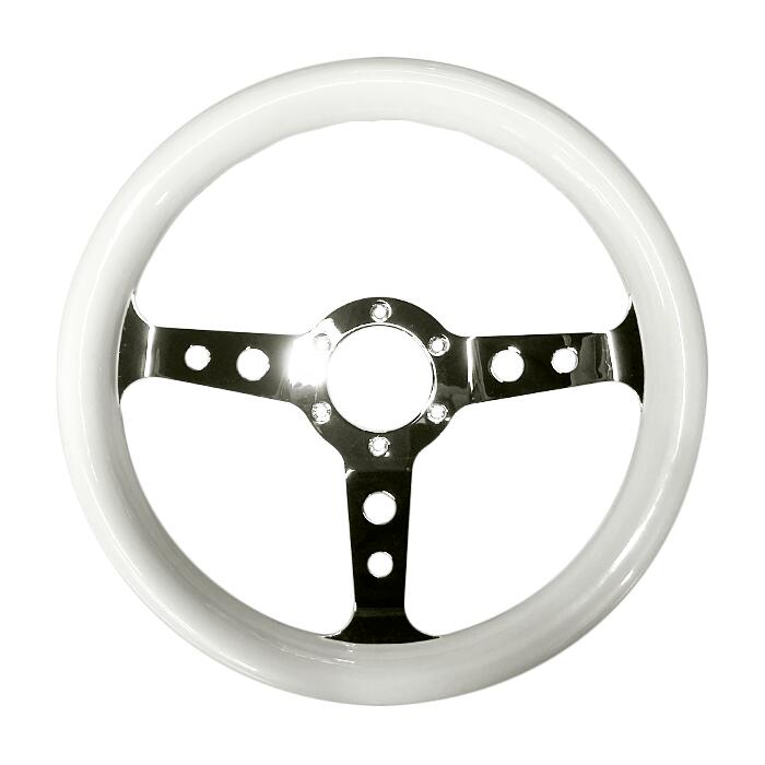 楽天市場】【即納】MUSASHI COST1 ホワイトウッドステアリング 丸穴