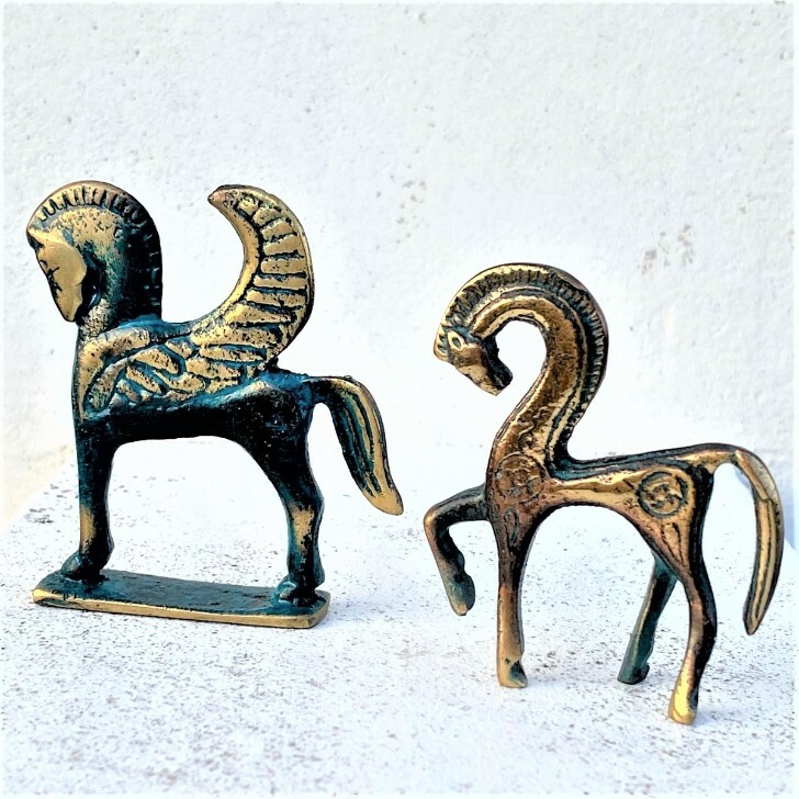 楽天市場】ギリシャ輸入【ギリシャ製 青銅の魔除け馬 ミニ】ブロンズ