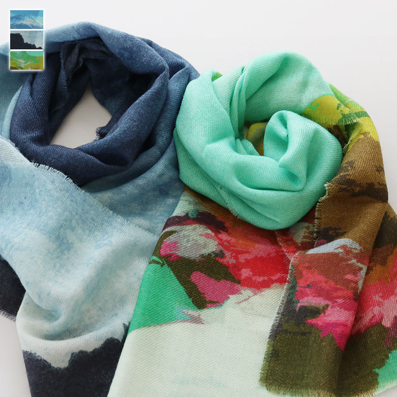 楽天市場】【在庫商品】 ウールマフラー 【山柄】 [M便 9/10] ストール