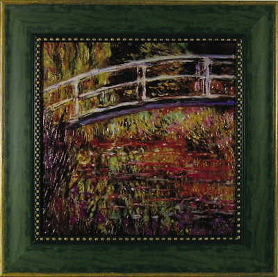楽天市場】絵画 モネ「日本風の橋」/インテリア 額入り 額装込 風景画