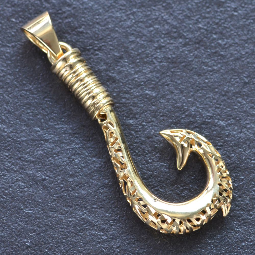 楽天市場】ペンダントトップ メンズ 18金 K18 18K フィッシュフック